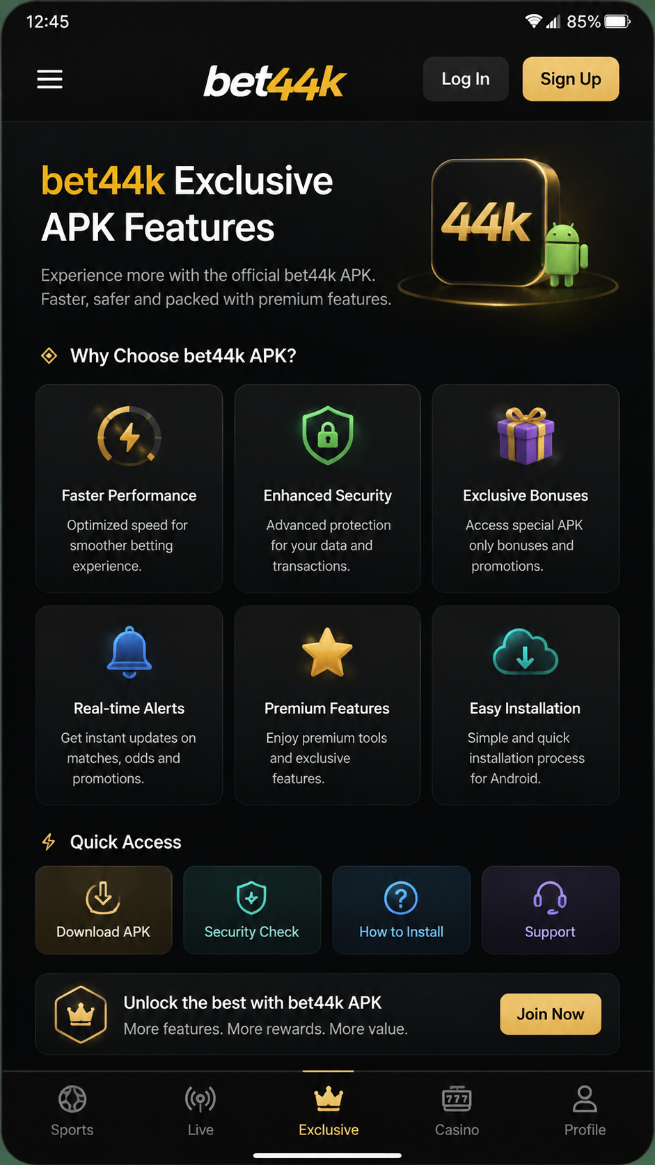 bet44k screenshot