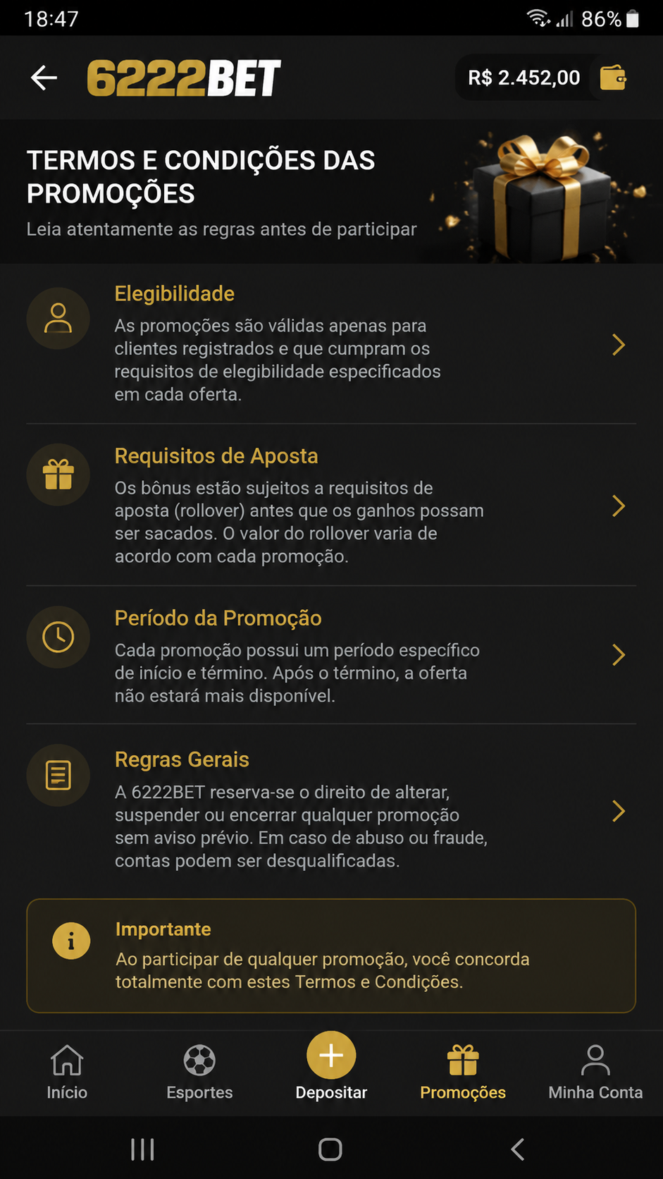 6222bet screenshot