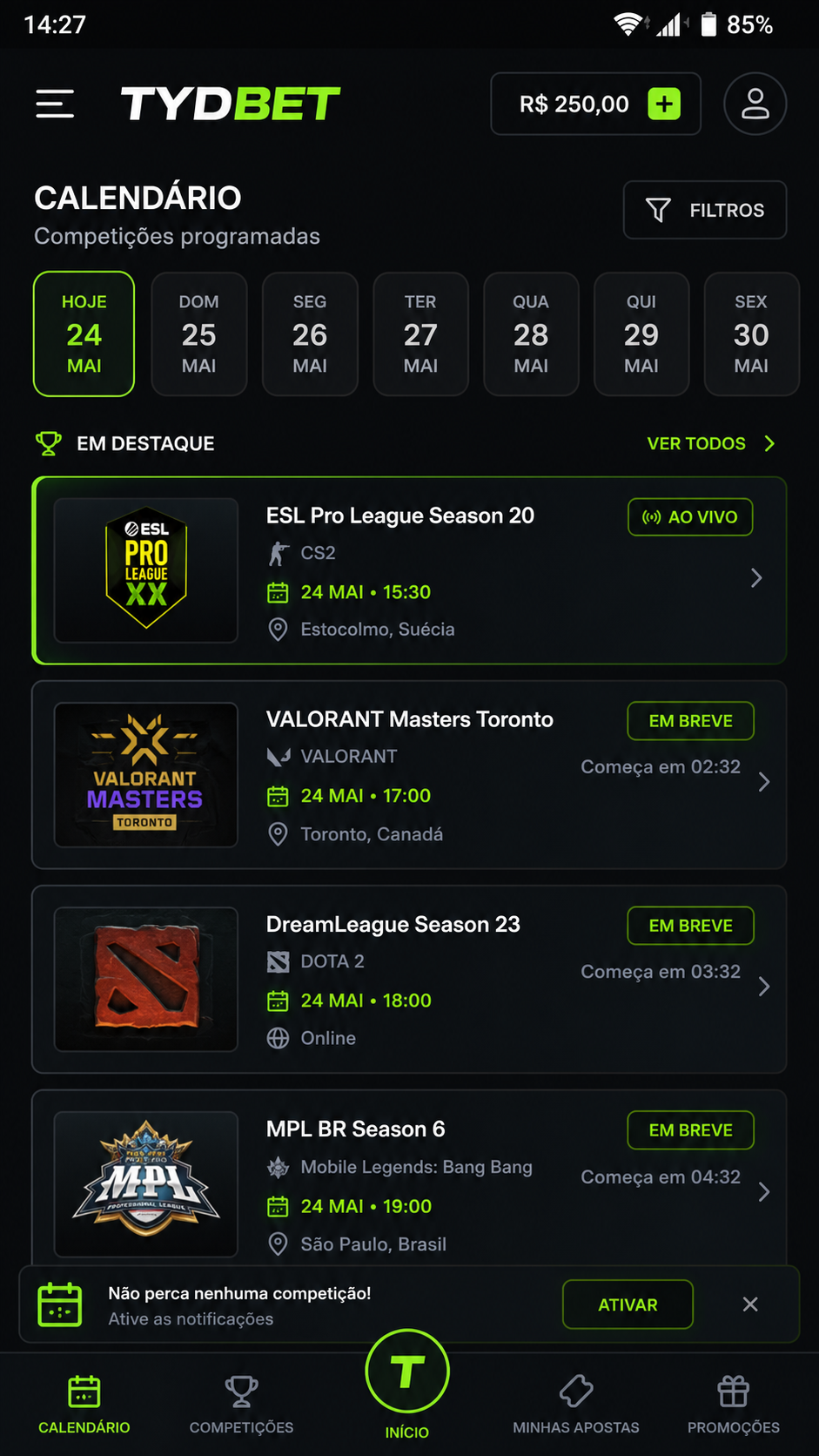 tydbet screenshot