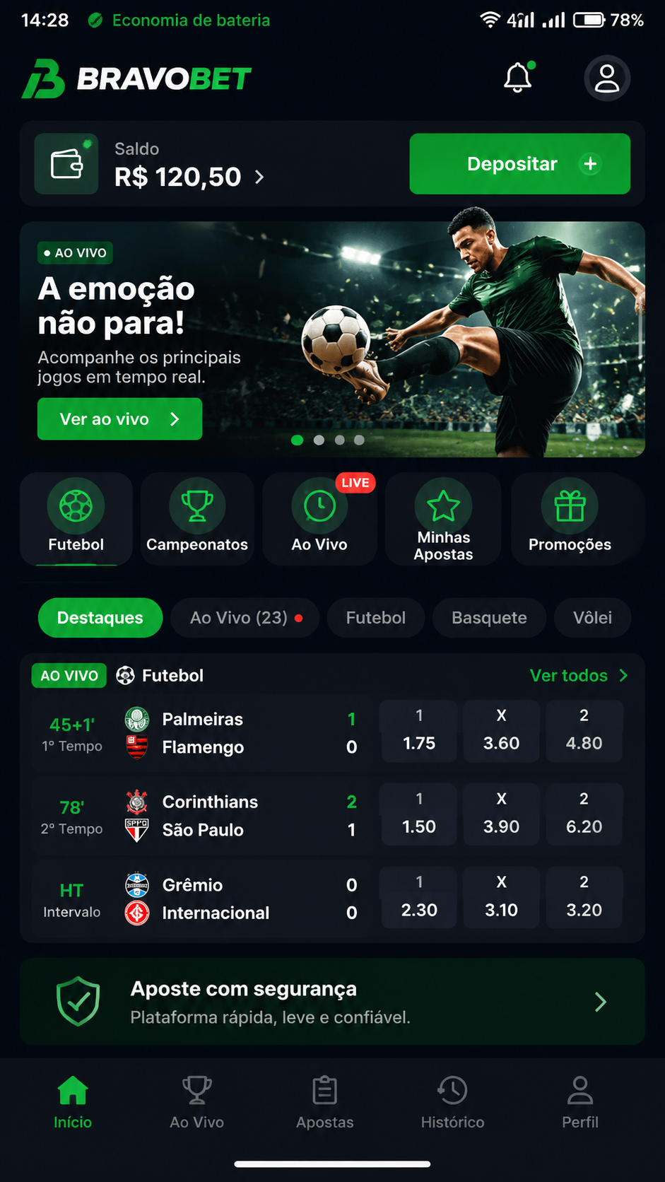 Bravobet screenshot