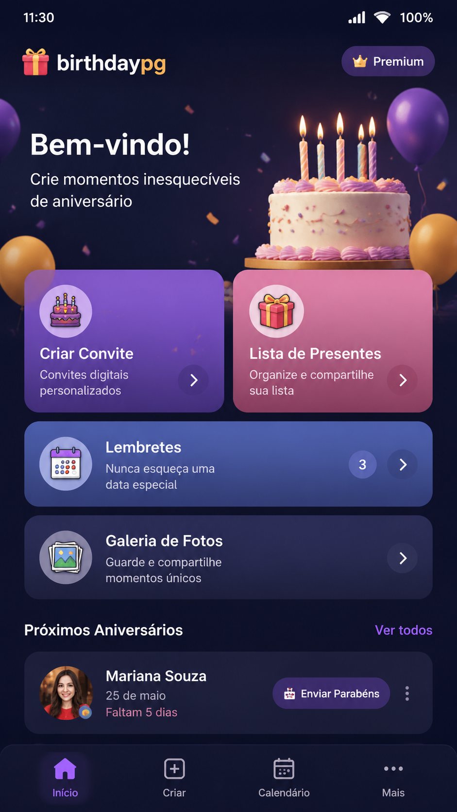 birthdaypg screenshot