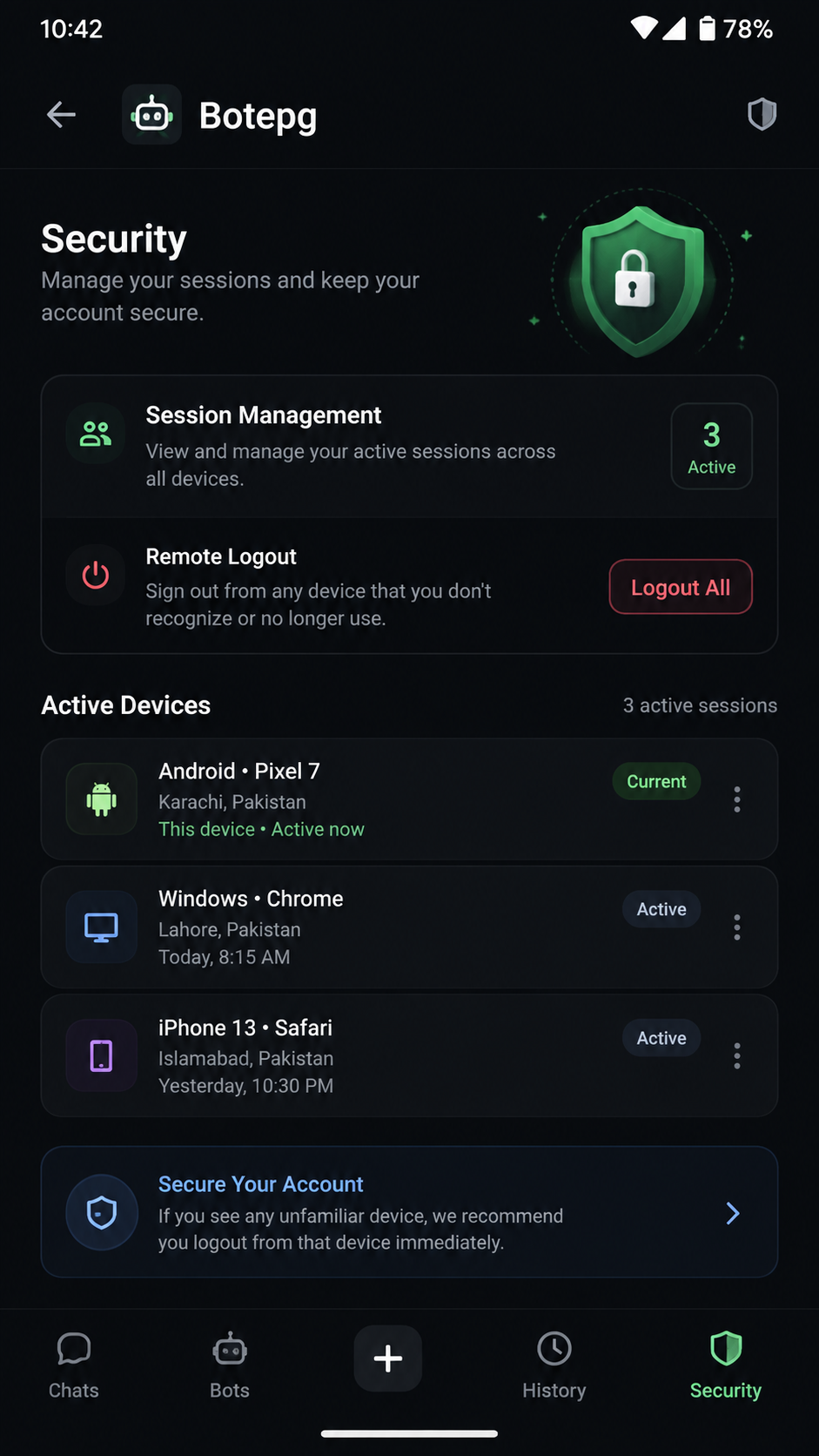 Botepg screenshot