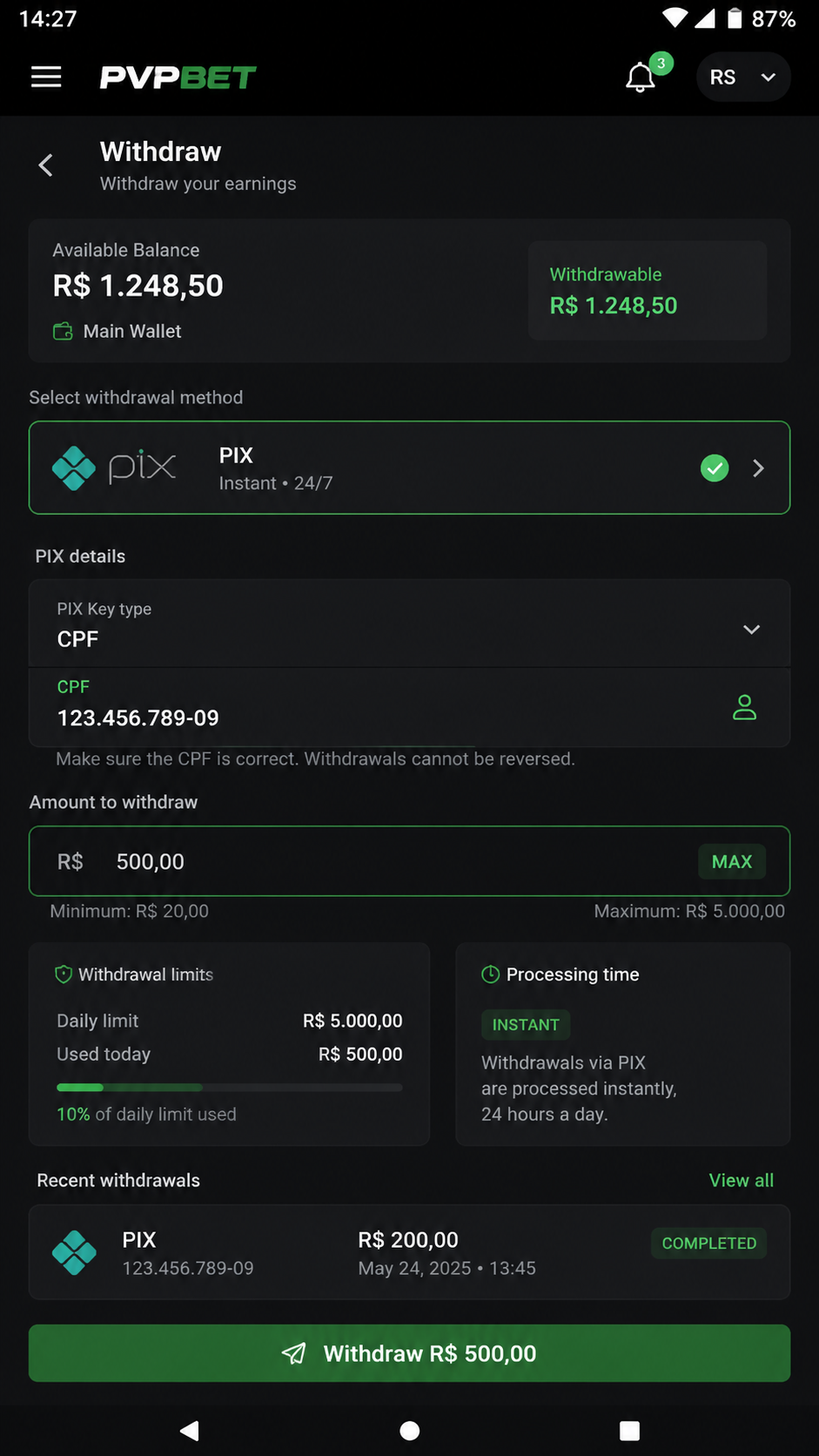 PVPBet screenshot